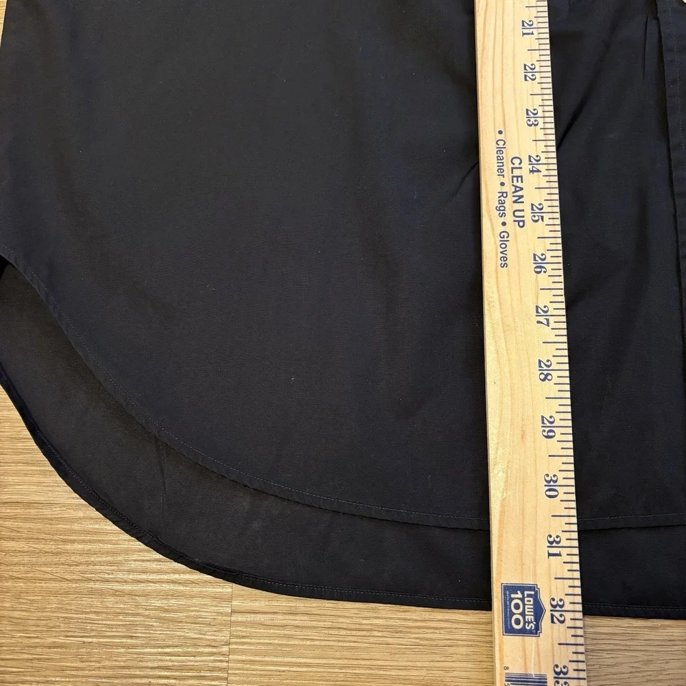 Frank & Eileen Womens XL Oversized Victoria Tuxedo Button Up Shirt Black Top - Picture 14 of 15